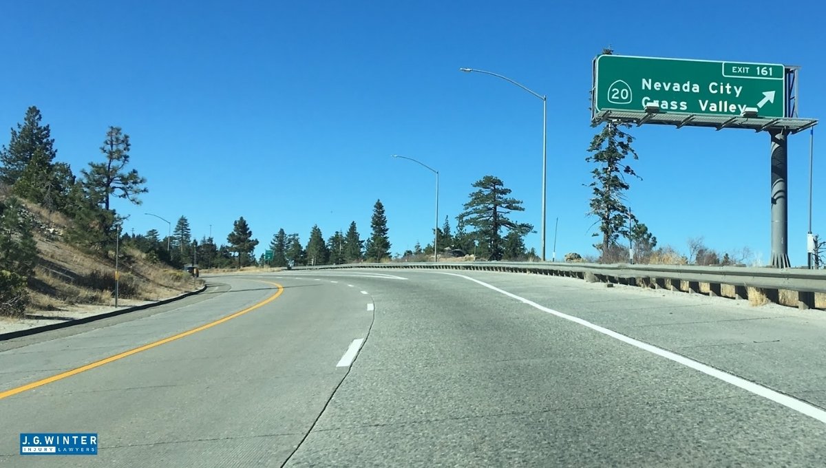 Nevada City, CA – Two-Vehicle Crash on I-80 Involving Animal Collision and Embankment Impact
