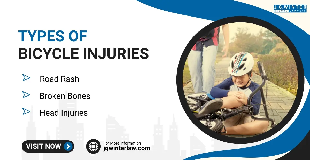 types of bicycle accident injuries - Law Offices of JG Winter