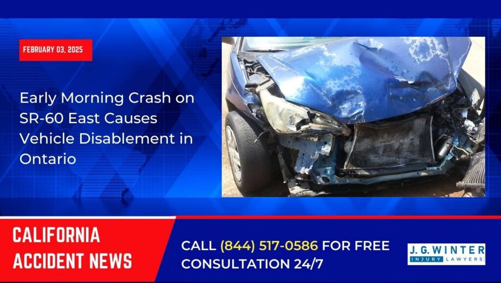 [02-03-2025] - Early Morning Crash on SR-60 East Causes Vehicle Disablement in Ontario