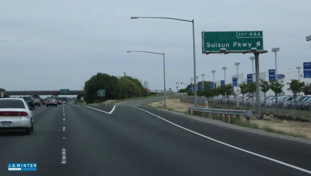 Fairfield, CA - Four-Vehicle Crash on I-80 at Suisun Valley Off-Ramp