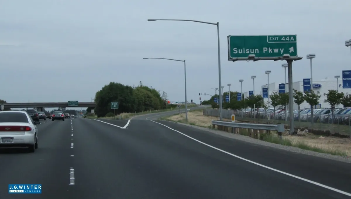 Fairfield, CA - Four-Vehicle Crash on I-80 at Suisun Valley Off-Ramp