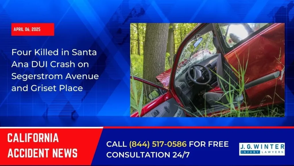 [04-06-2025] - Four Killed in High-Speed DUI Suspected Crash Into Tree on Segerstrom Avenue in Santa Ana