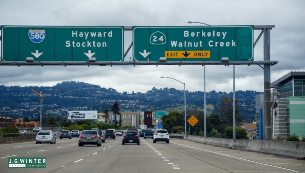 Hayward, CA - One Injured in Two-Vehicle Crash on I-580