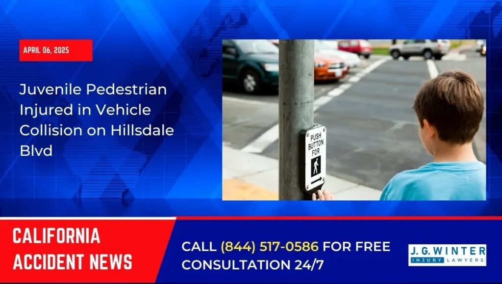 North Sacramento, CA - Juvenile Pedestrian Injured in Vehicle Collision on Hillsdale Blvd