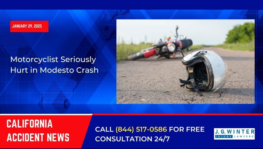 [01-29-2025] - Motorcyclist Seriously Hurt in Modesto Crash