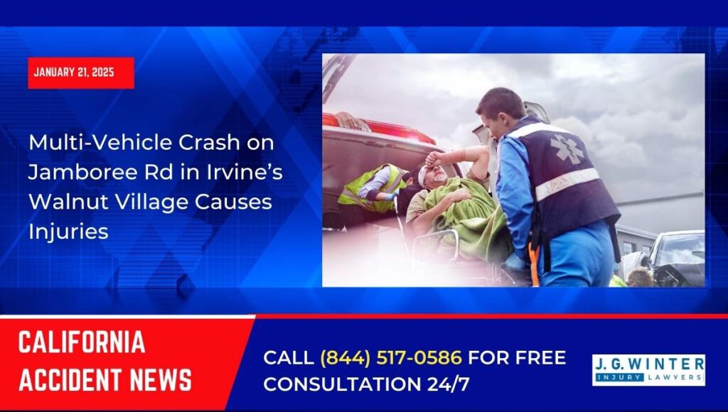 [01-21-2025] - Multi-Vehicle Crash on Jamboree Rd in Irvine’s Walnut Village Causes Injuries
