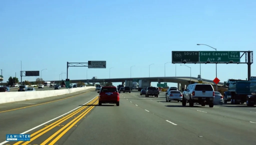 Santa Ana, CA - One Injured in Two-Vehicle Crash on I-5 Near Sand Canyon