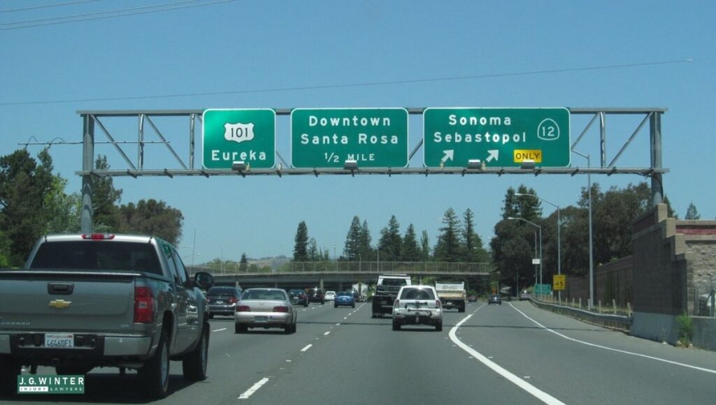 Redwood City, CA - One Injured in Crash on Highway 101 Moffett Blvd