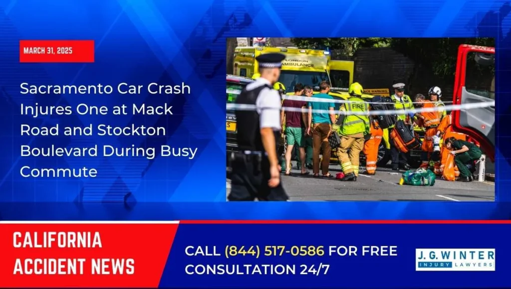 [03-31-2025] - Sacramento Car Crash Injures One at Mack Road and Stockton Boulevard During Busy Commute