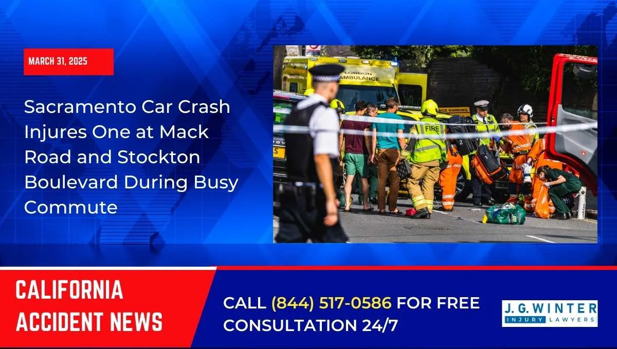 [03-31-2025] - Sacramento Car Crash Injures One at Mack Road and Stockton Boulevard During Busy Commute