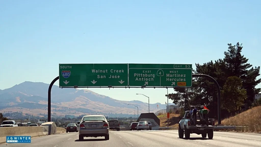 San Jose, CA - Two-Vehicle Collision Reported on I-680 South Near Ditch