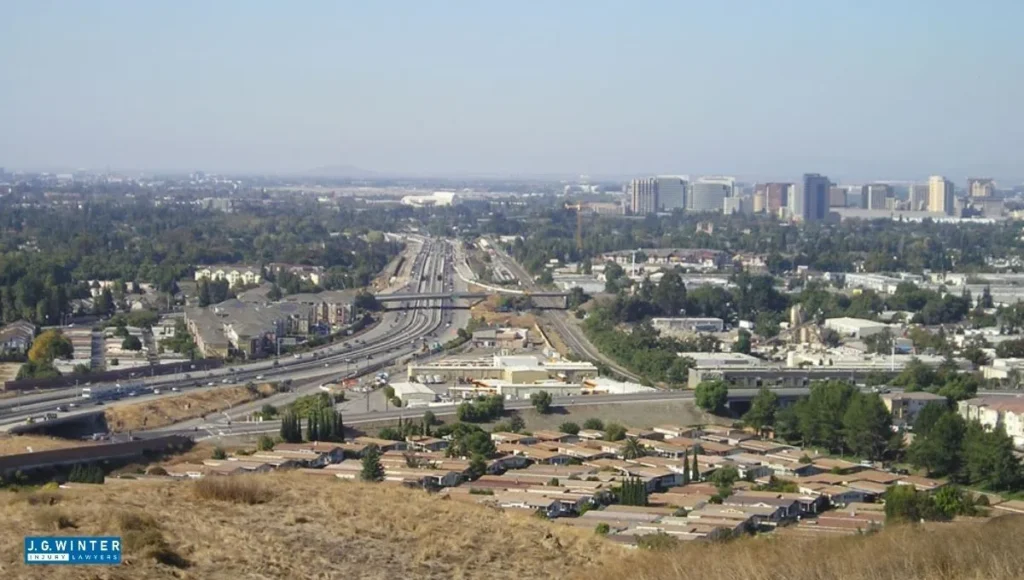 San Jose, CA - Two-Vehicle Crash Involving Overturned Truck on SR-87 at Capitol Expressway