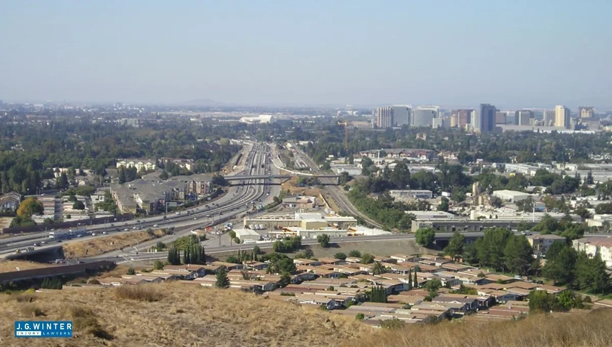 San Jose, CA - Two-Vehicle Crash Involving Overturned Truck on SR-87 at Capitol Expressway