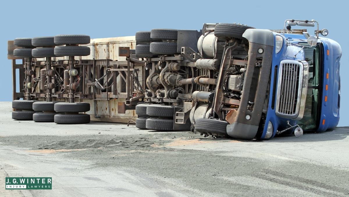 Stockton, CA - Semi-Truck Overturns on Fremont Street On-Ramp to Highway 99
