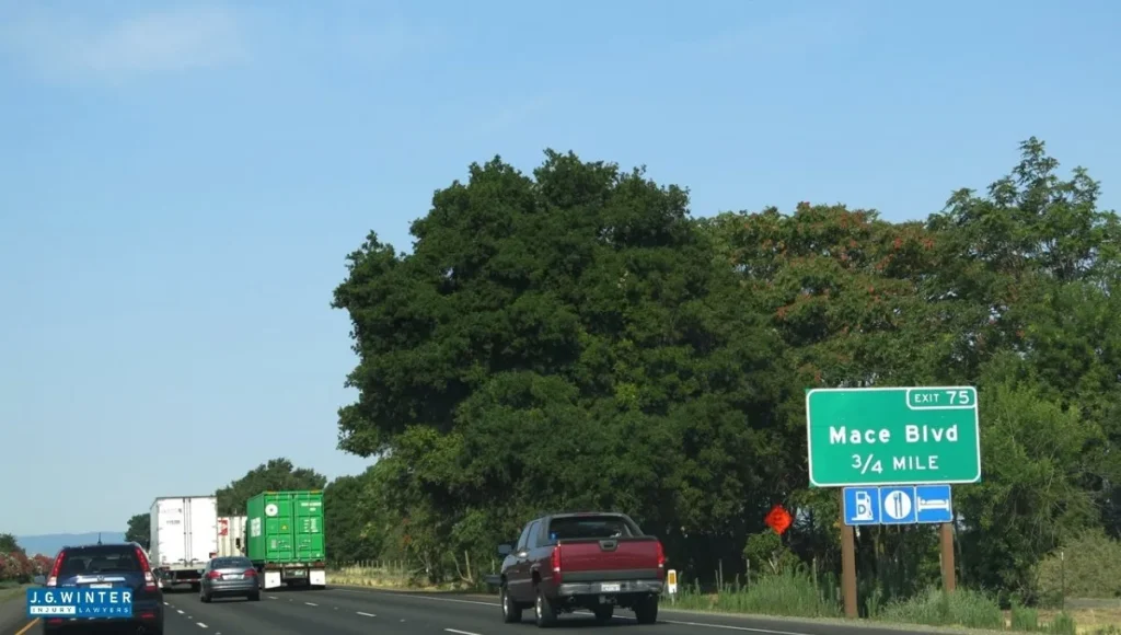 Woodland, CA - One Injured in Two-Vehicle Crash on I-80 Near Mace Blvd