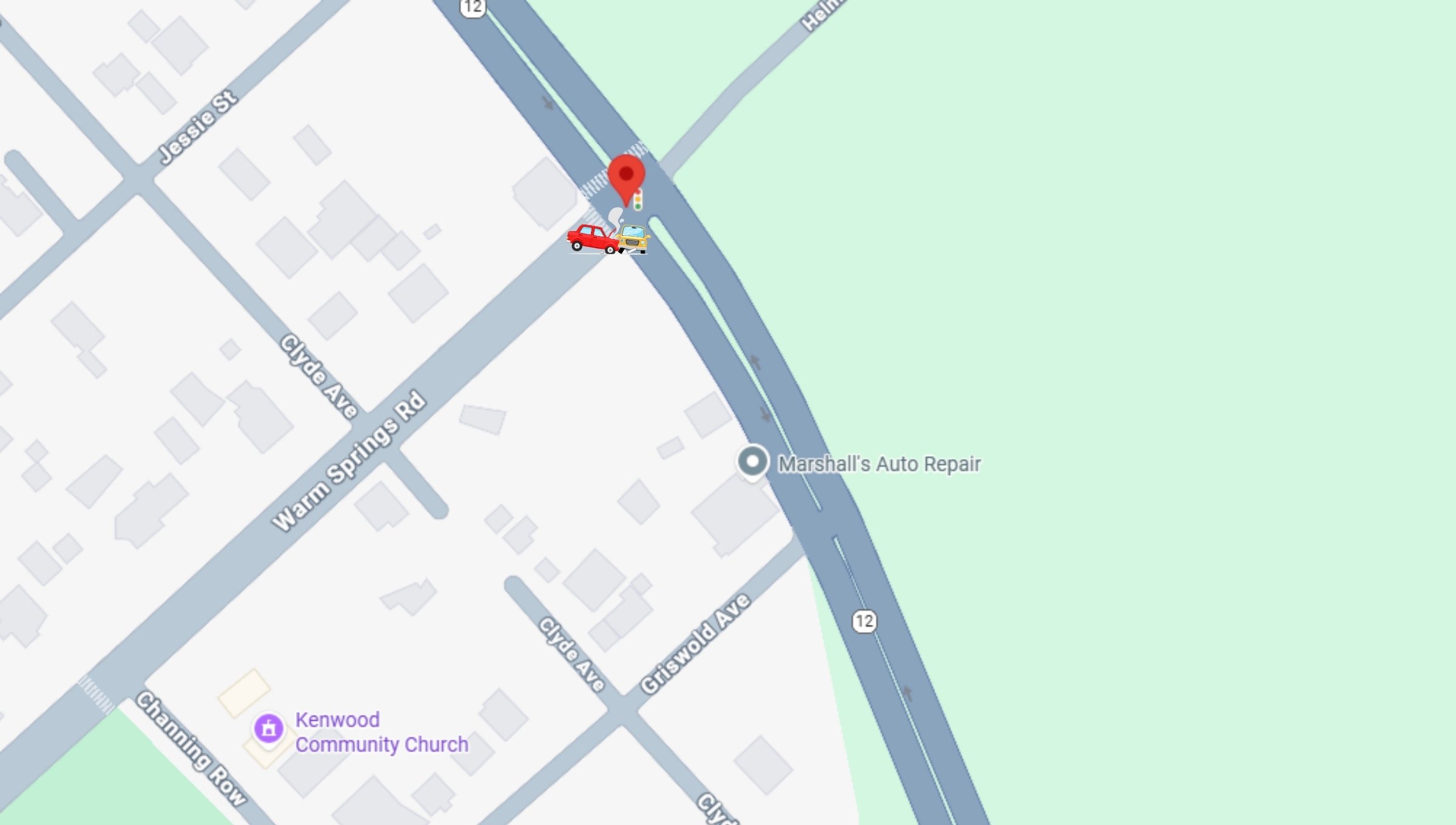 Kenwood, CA - One Injured in Multi-Vehicle Crash on CA-12