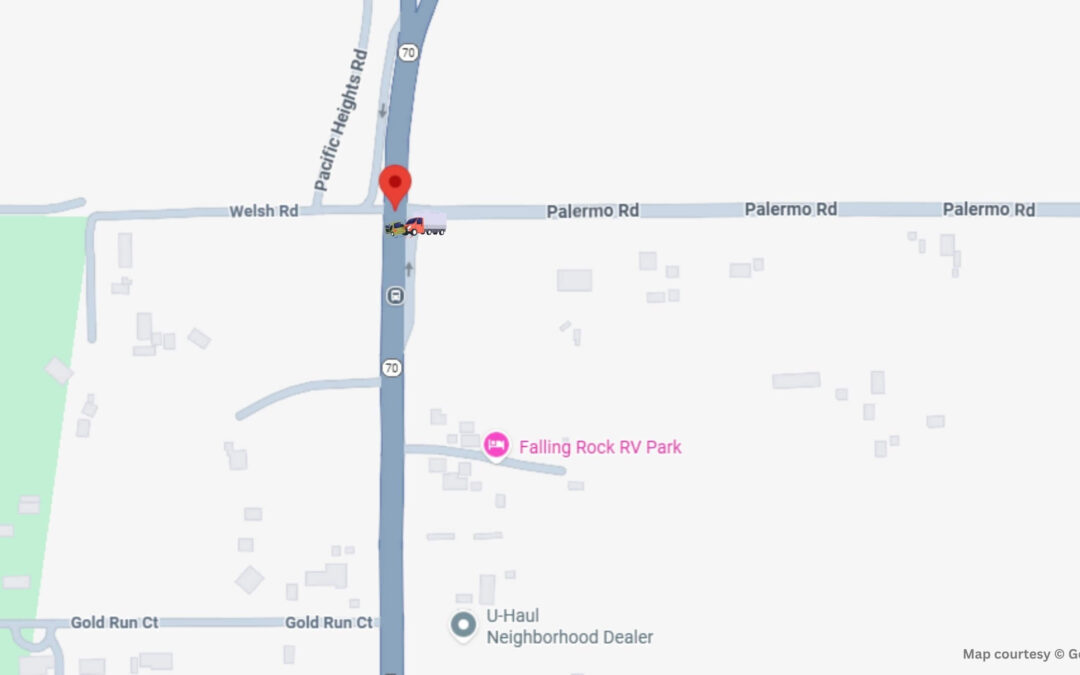 Oroville, CA – Injuries in Crash at Hwy 70 and Palermo Rd