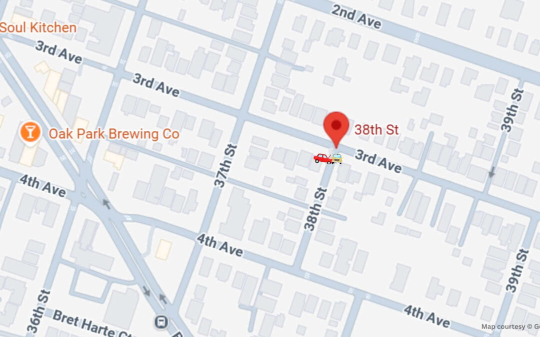 Sacramento, CA – One Injured in Crash at 38th & P Streets