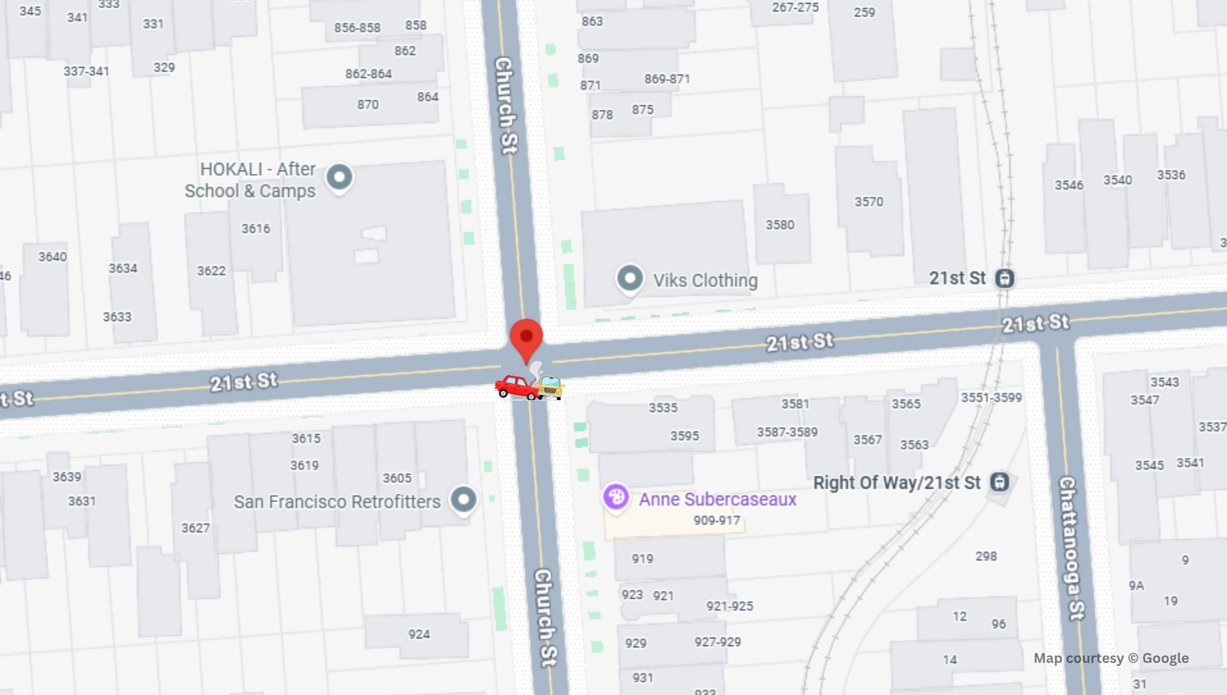 San Francisco, CA - Multiple Injuries in Crash at 21st St