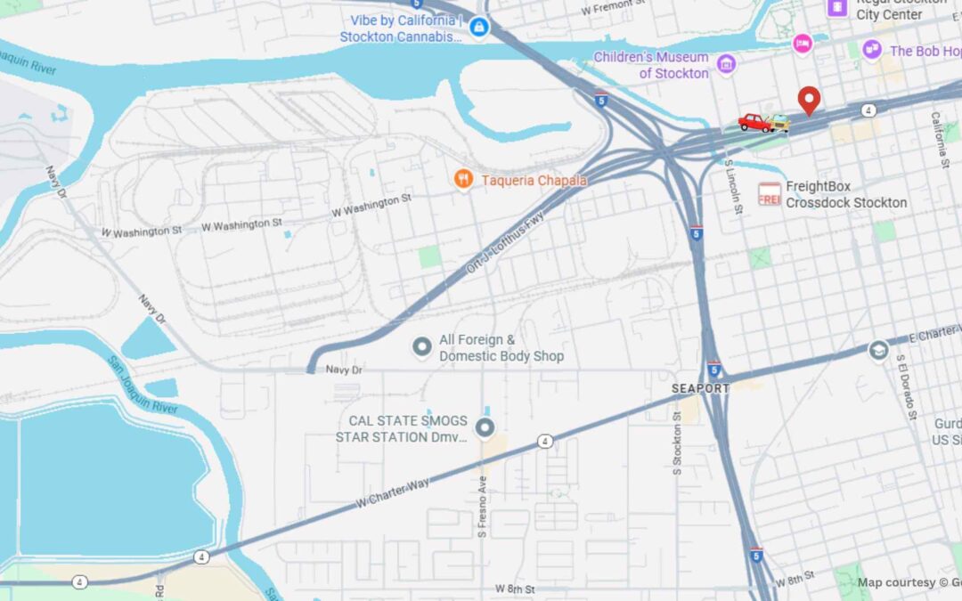 Stockton, CA – Possible Major Injuries in Big Rig Crash on Hwy 4
