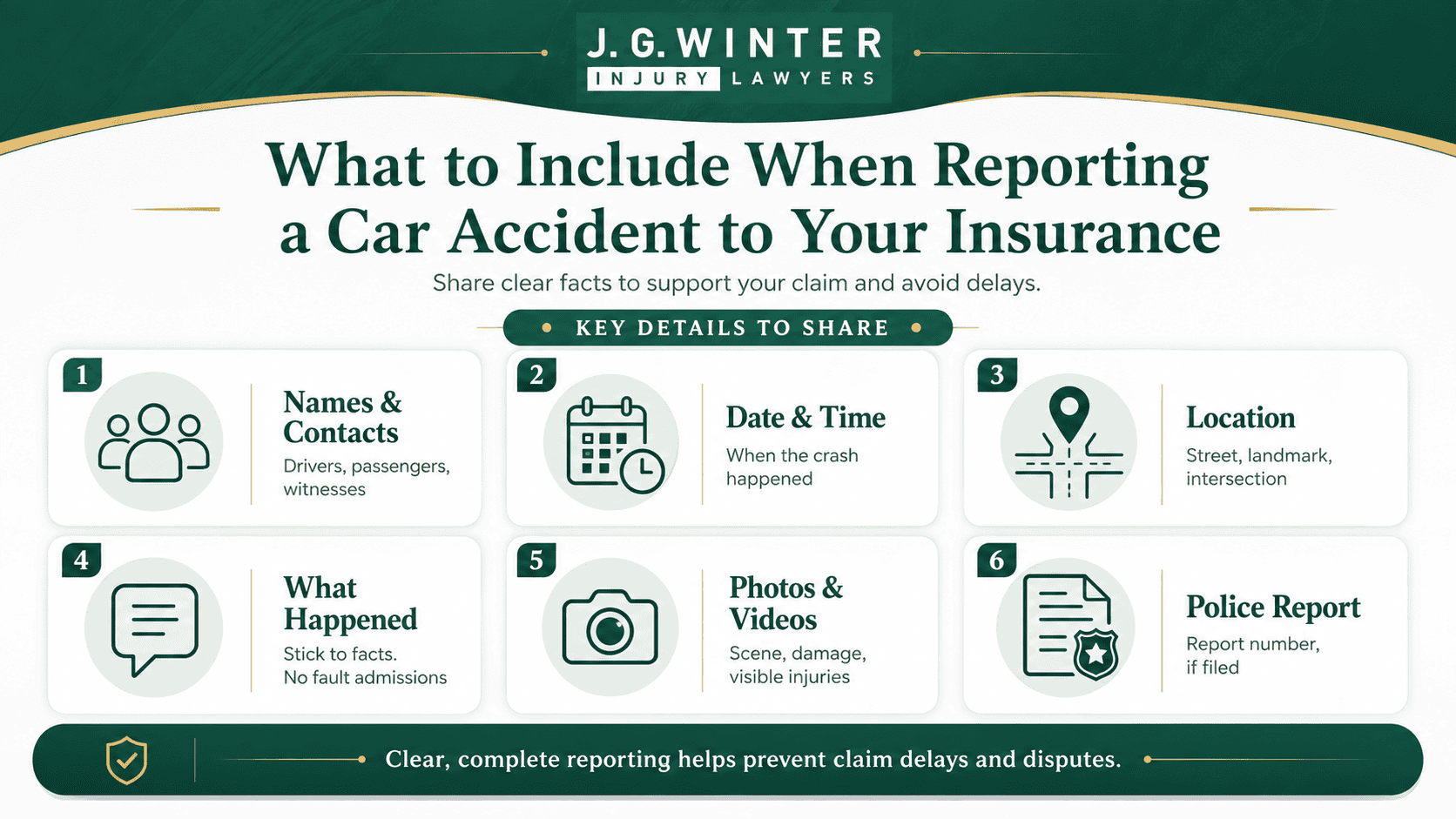 What to include when reporting a car accident to your insurance