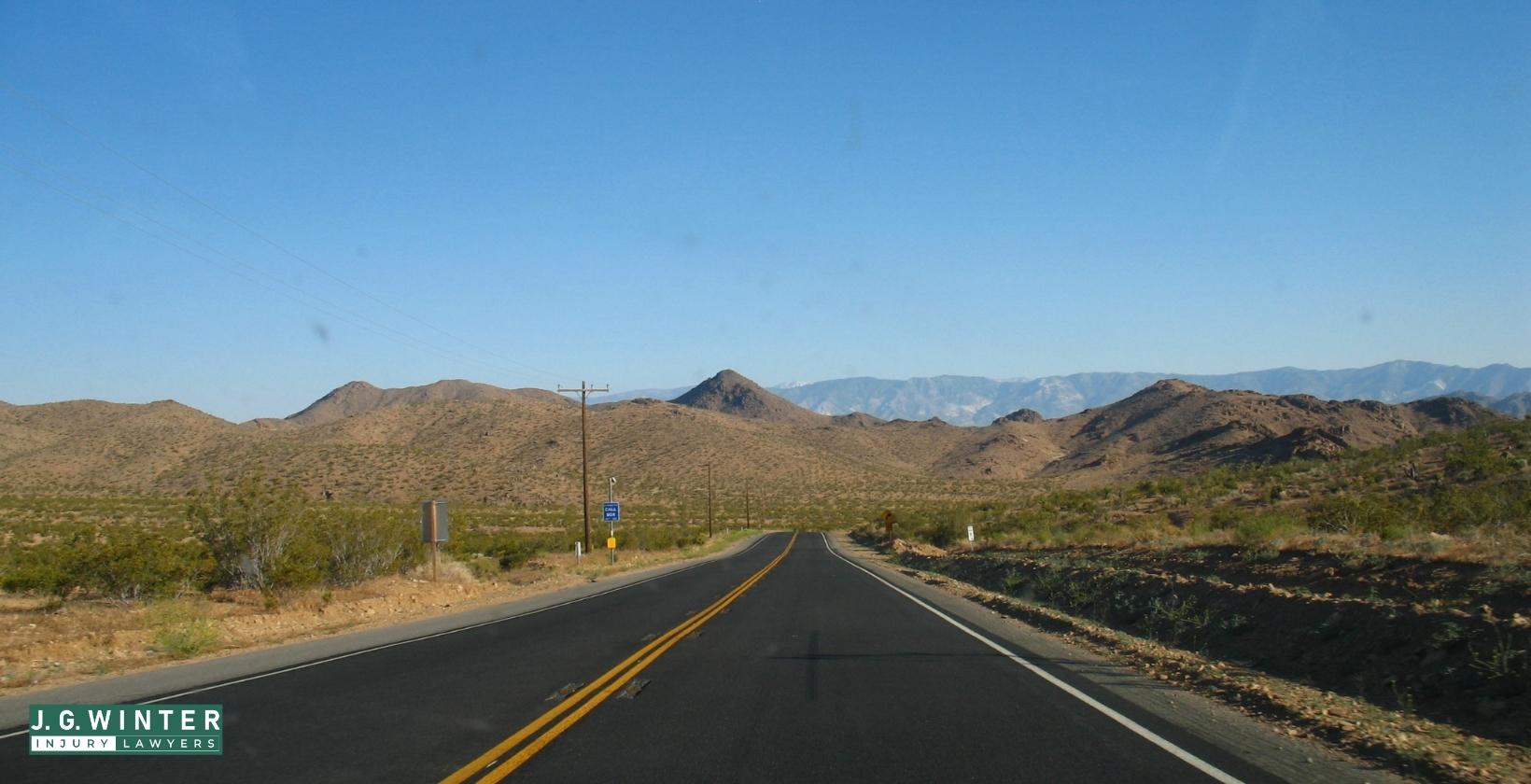 San Bernardino County, CA - One Died in Collision Between Toyota Camry and Semi-Truck on State Route 247