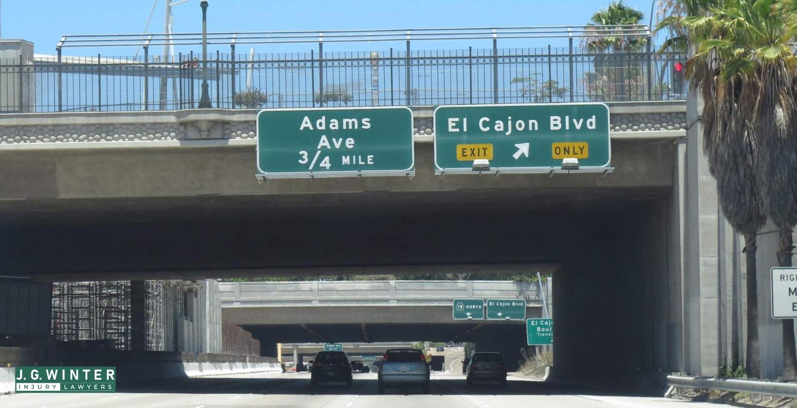 San Diego, CA - Minor Injury Traffic Collision Under the Bridge on SR-15 S Near El Cajon