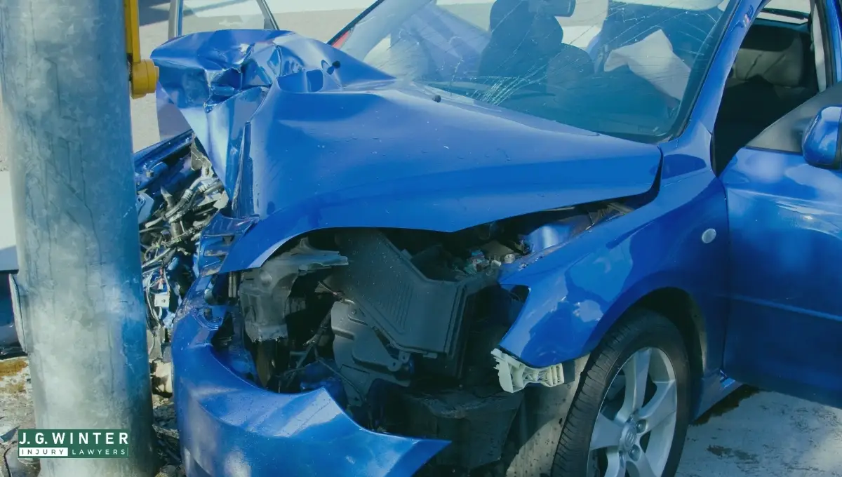 Fresno, CA - Vehicle vs Pole Crash at E Clinton Ave & N Winery Ave