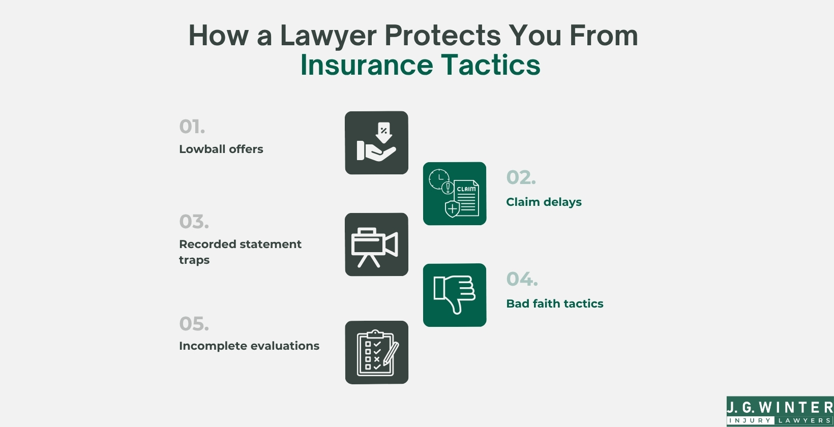 How a lawyer protects you from insurance tactics