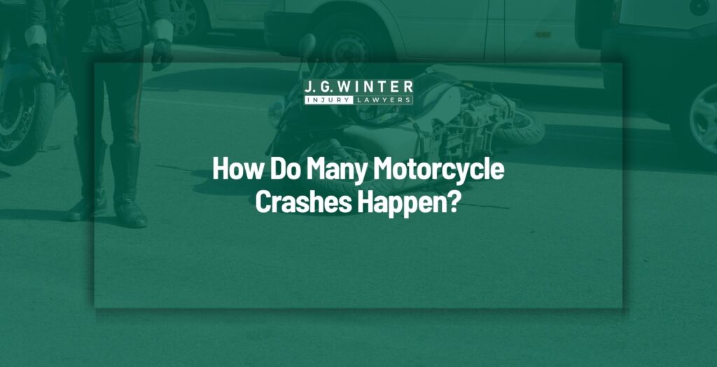 How do many motorcycle crashes happen