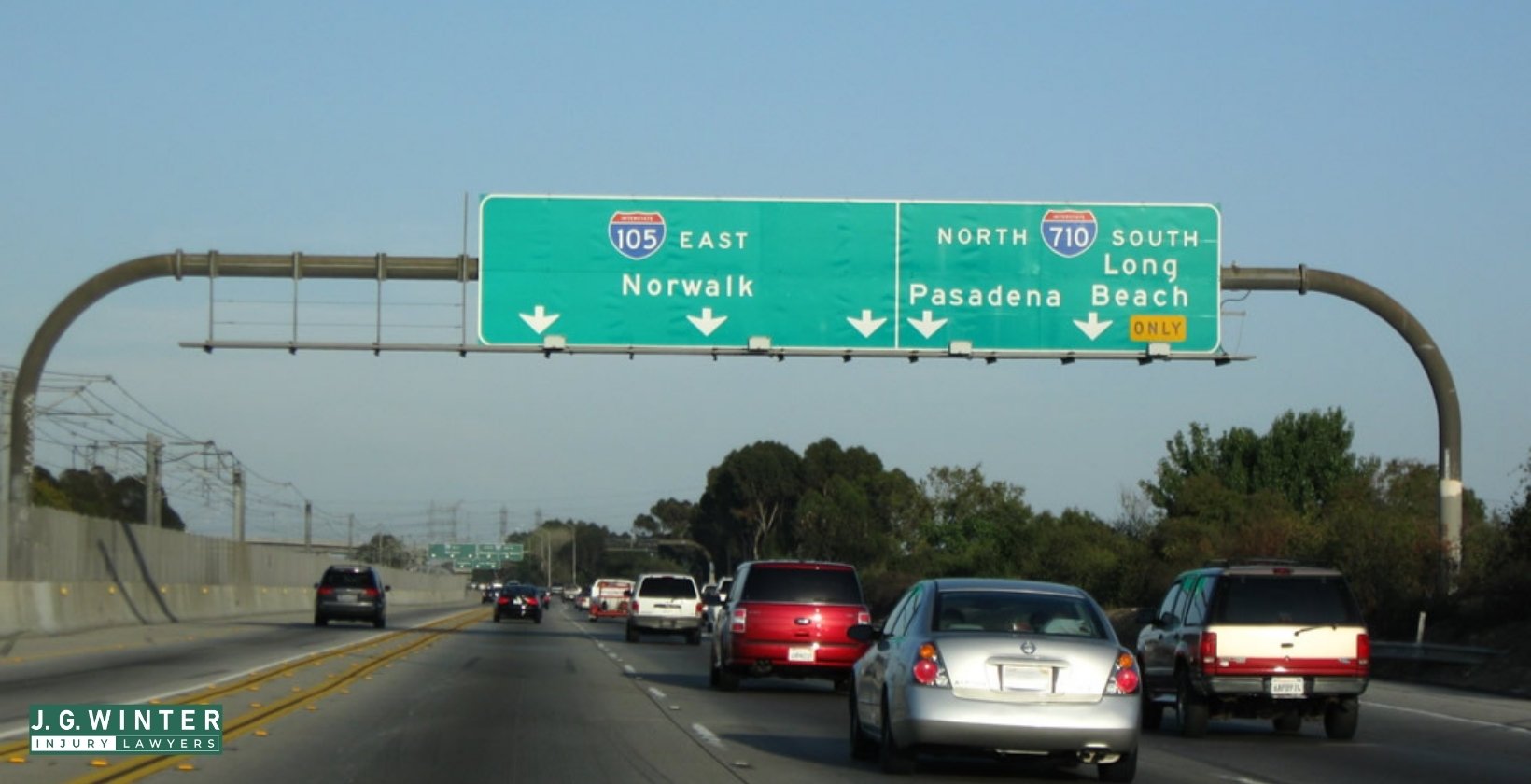 Los Angeles, CA - One Killed in Solo Vehicle Crash on EB I-105 Near Garfield Avenue Today