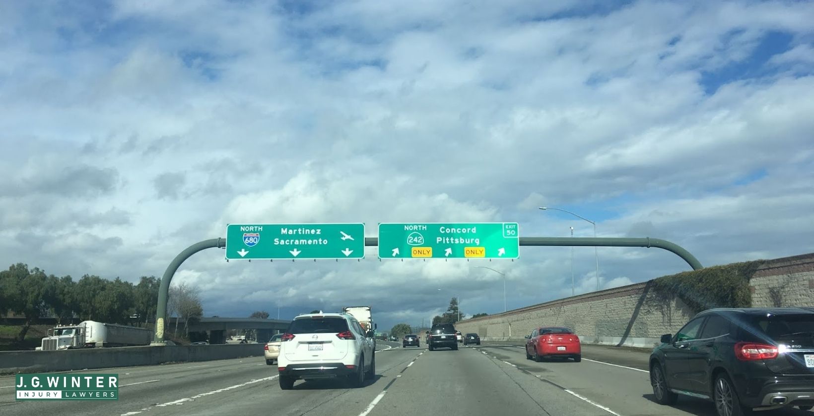Concord, CA - One Injured in Three-Vehicle Accident on Highway 242 Near Concord Avenue