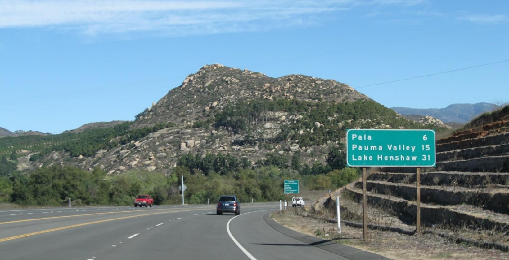 Pala, CA - Driver Injured After Vehicle Plunges Down Embankment on SR-76