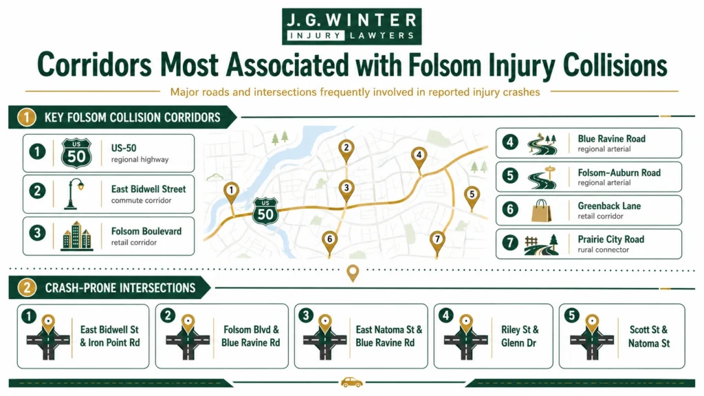 Car accident data and crash patterns in Folsom