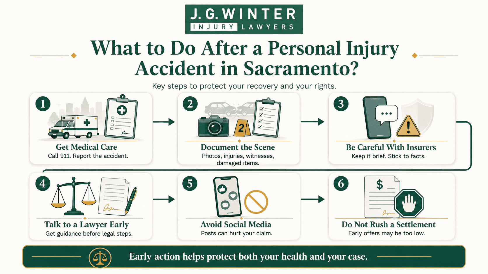 What to do after a personal injury accident in Sacramento.