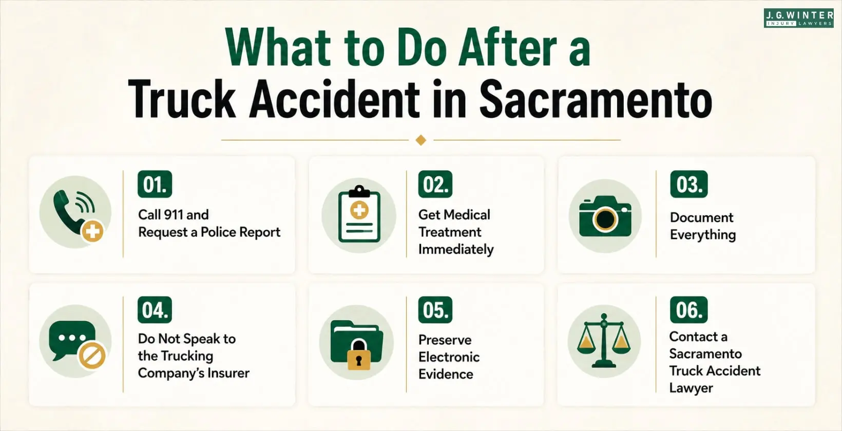 what to do after a truck accident in sacramento